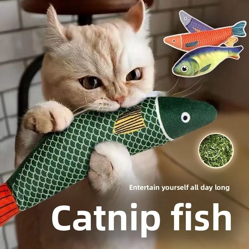 Catnip Toys - لعبة قطط جديدة: سمكة النعناع البري