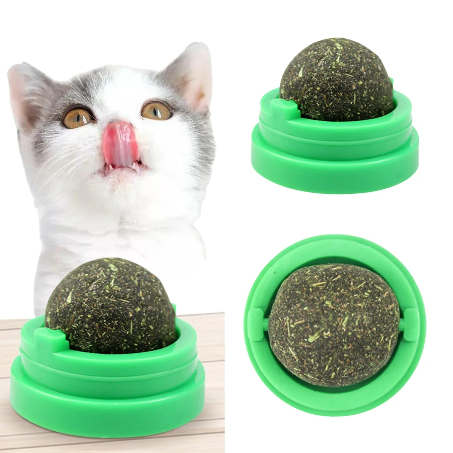Catnip Toys - كرة النعناع البري الدوارة للقطط، لعبة