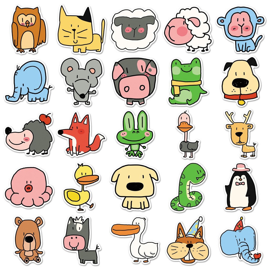 50 ورقة من ملصقات حيوانات الحد - مراجعة Pet Supplies Zoo وسعره