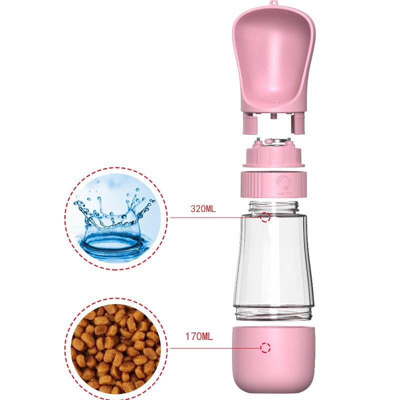 2 في 1 زجاجة ماء الكلب المحمول - مراجعة Pet Supplies Coupon وسعره