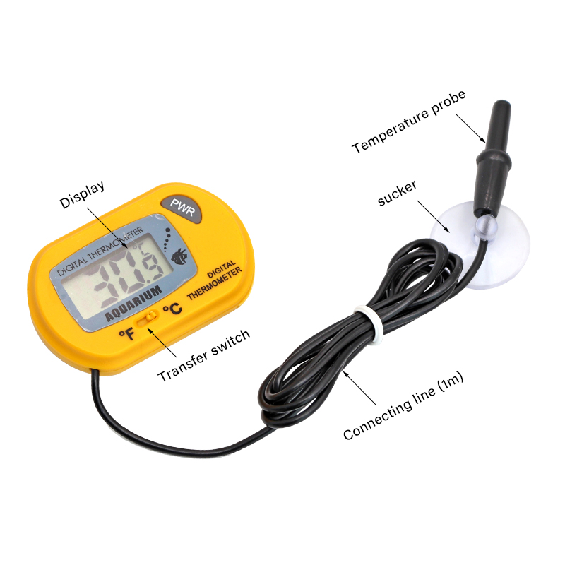 مقياس حرارة رقمي LCD لحوض السم - مراجعة Pet Supplies Fish وسعره