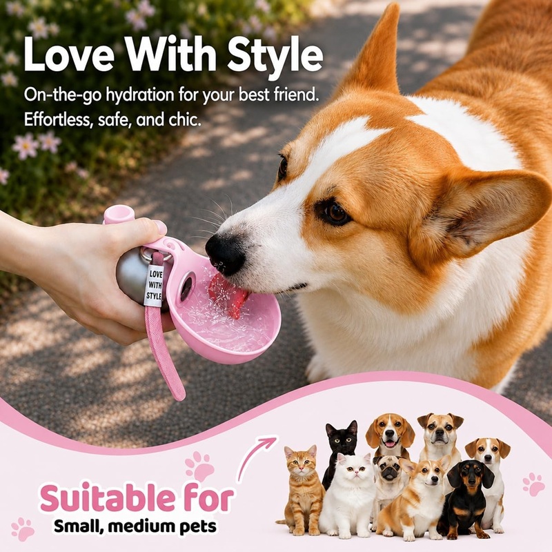 زجاجة ماء للكلاب من الفولاذ ال - مراجعة Pet Supplies Coupon وسعره