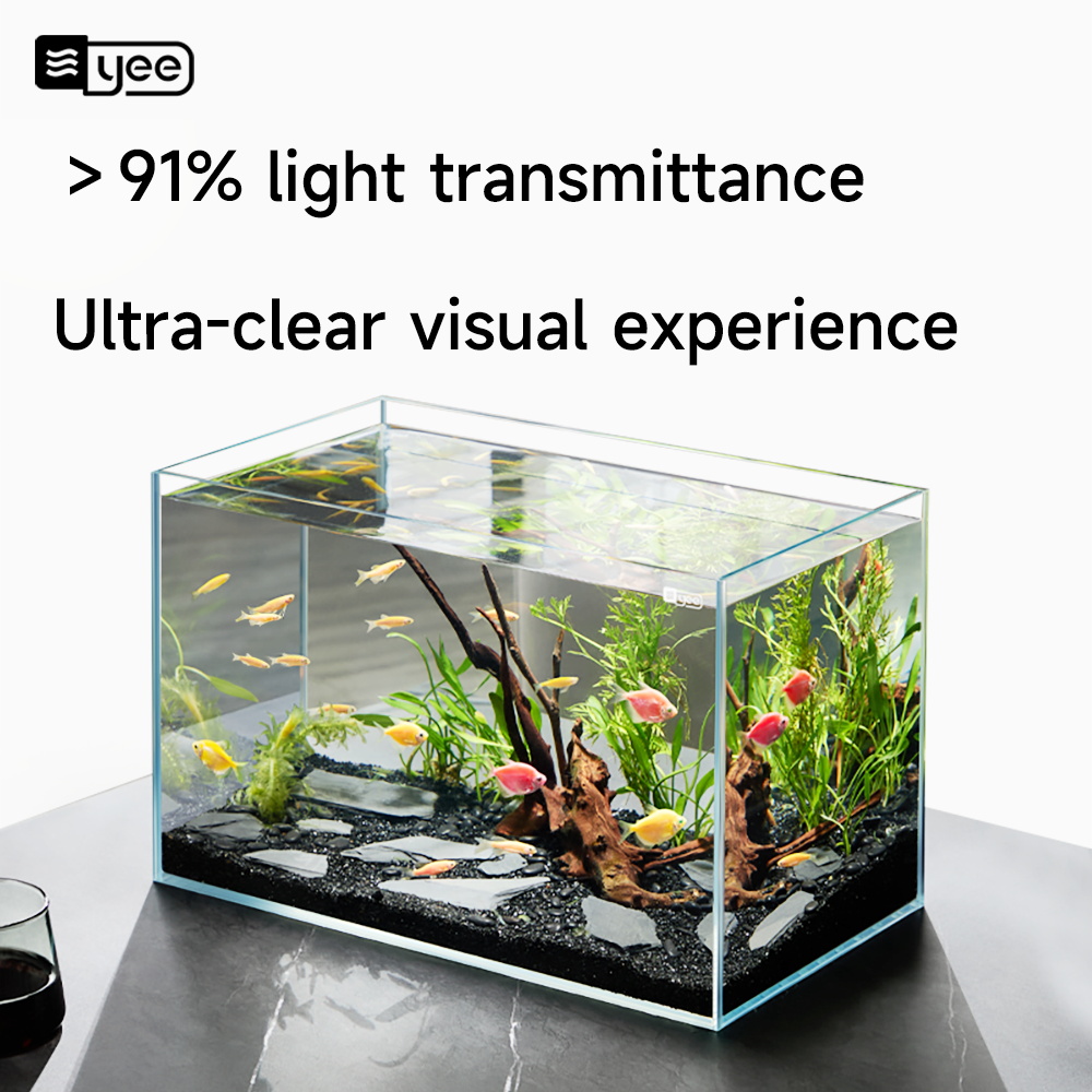 حوض سمك زجاجي فائق البياض عالي - مراجعة Pet Supplies Fish وسعره