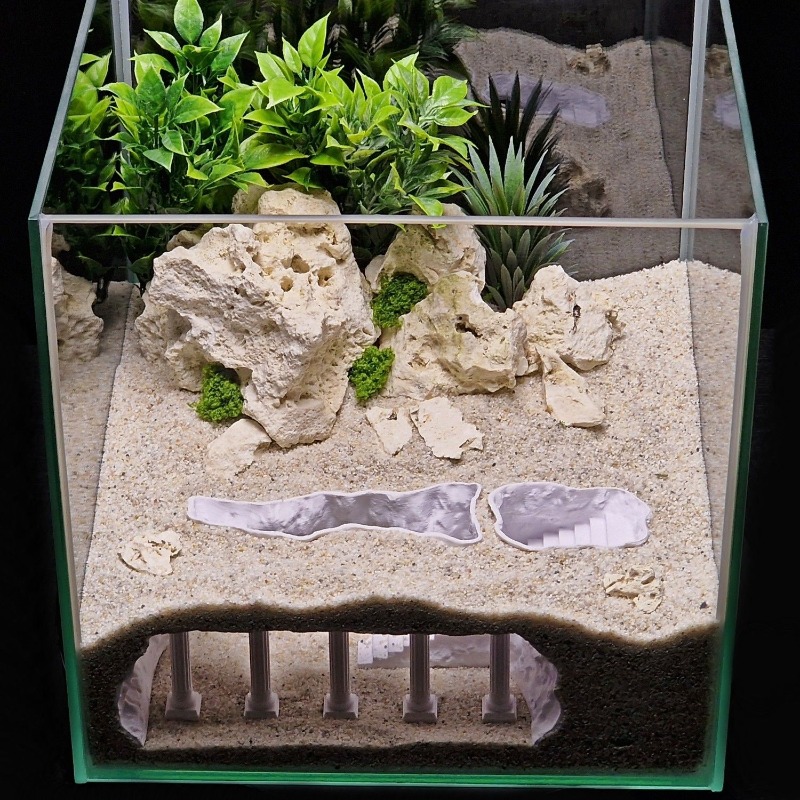 كهف لحوض السمك، عمود روماني اص - مراجعة Pet Supplies Fish وسعره