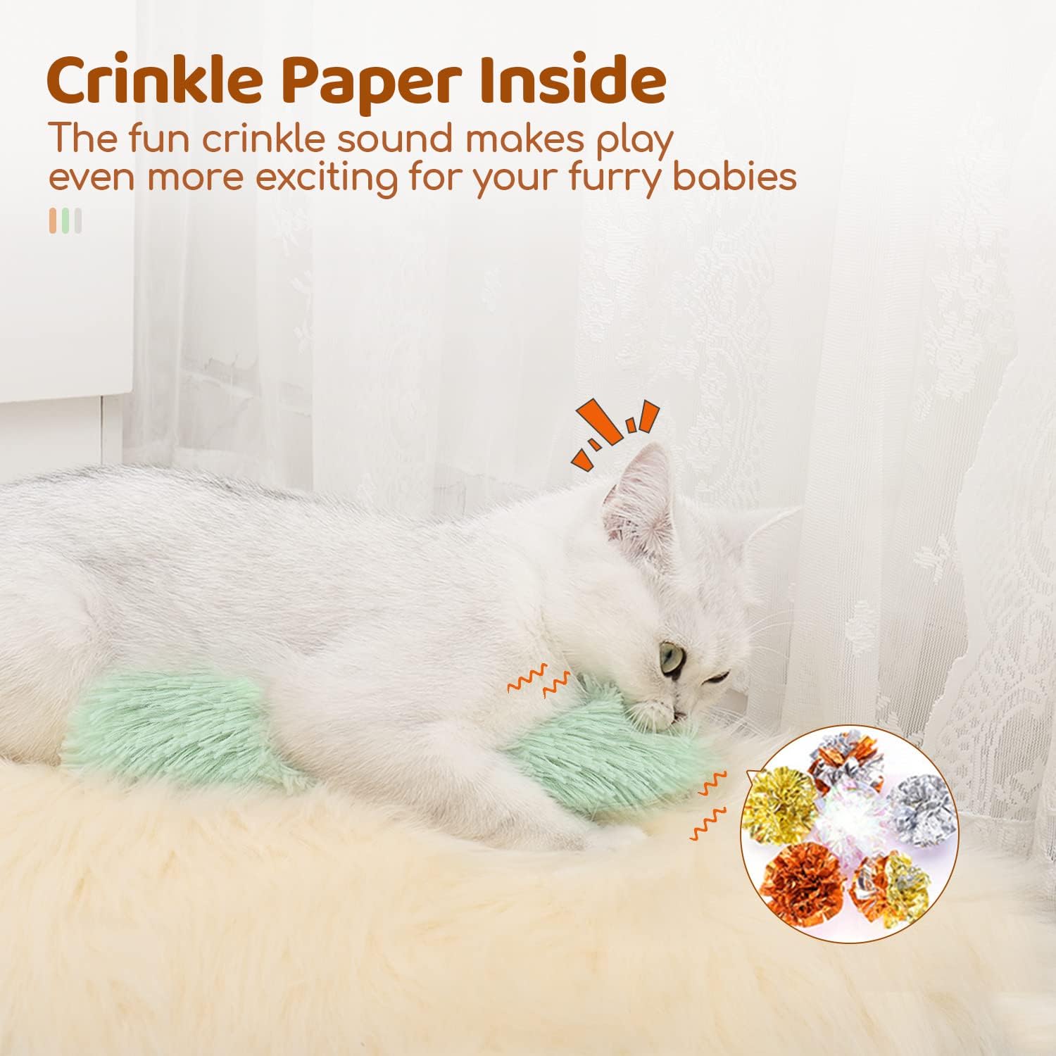 وسائد ألعاب القطط، 3 قطع، ناعم - مراجعة Catnip Toys وسعره